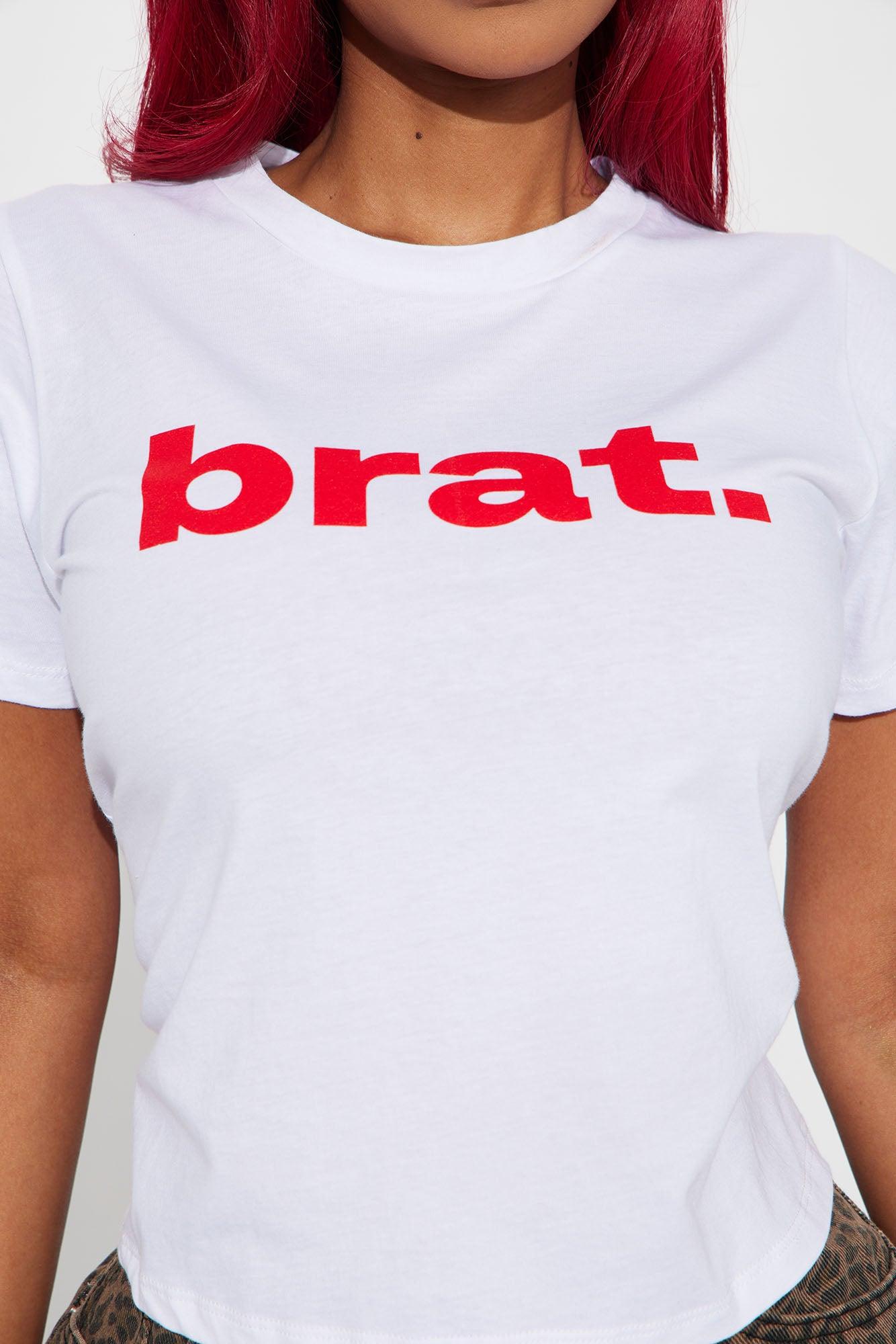 Brat Crew Neck Tee - White Product Image