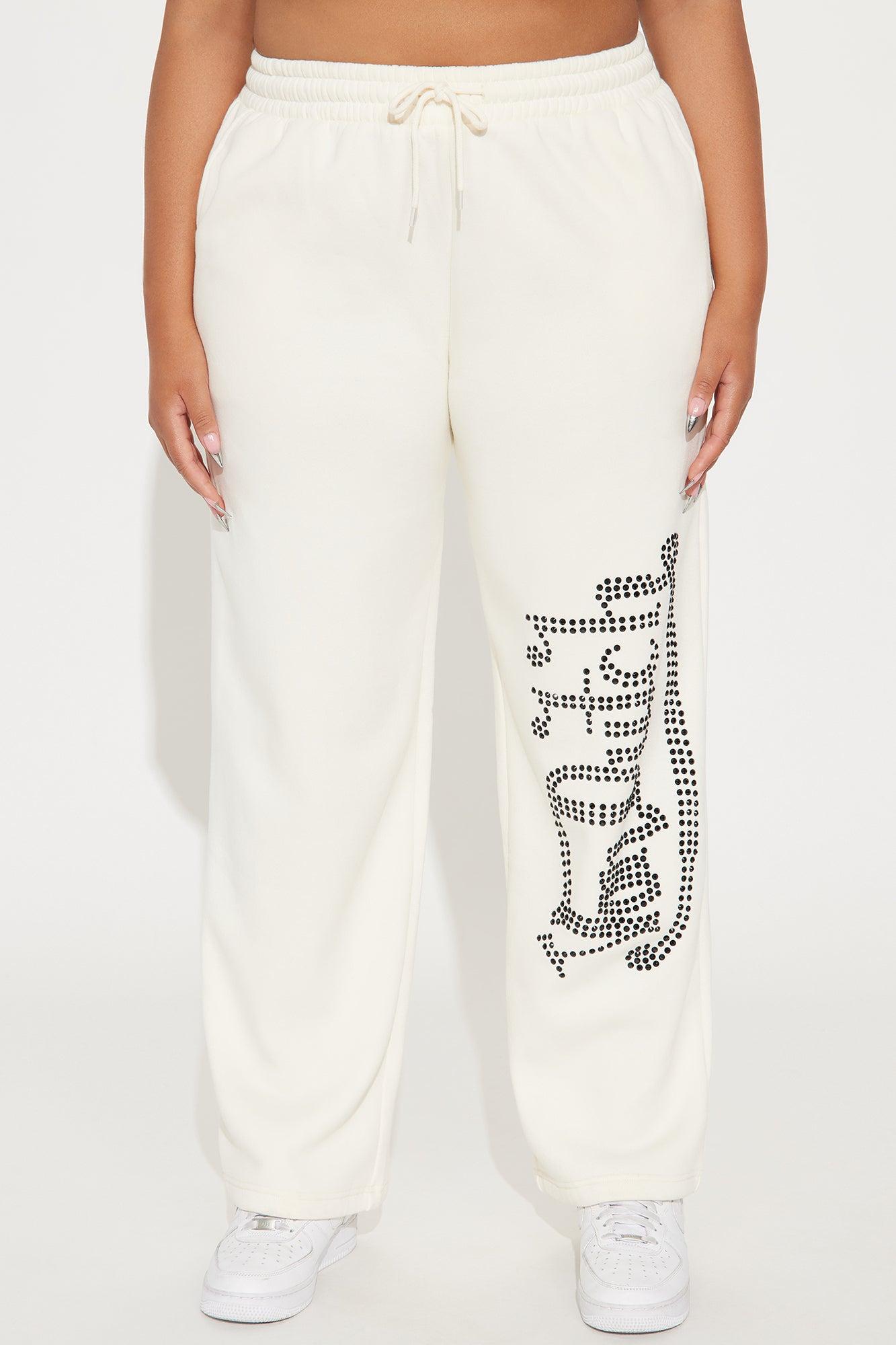 Von Dutch Classic Wide Leg Pant - Off White Product Image