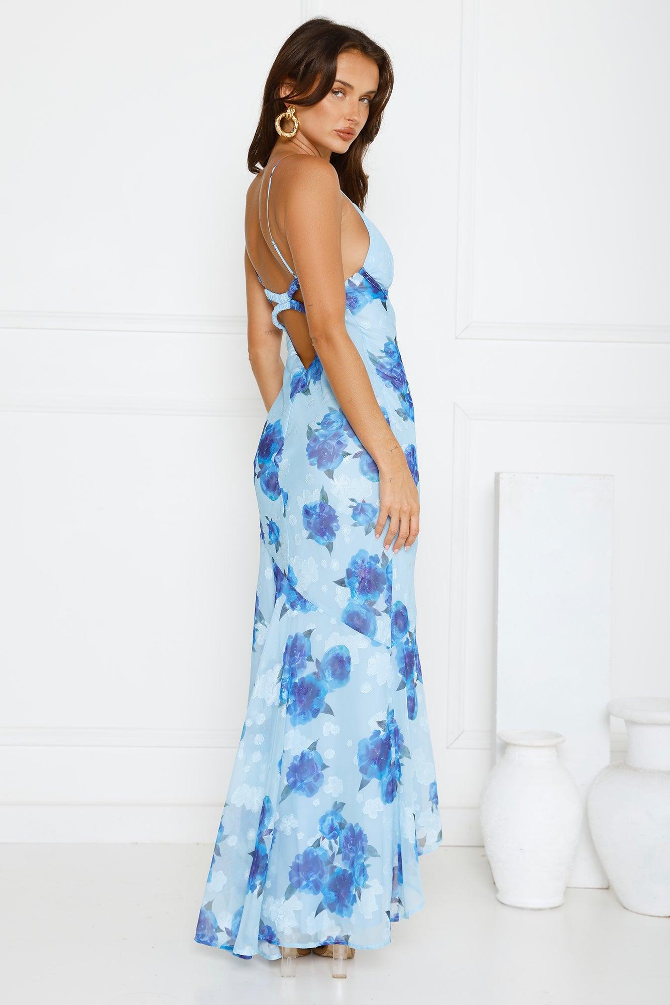 Storybook Romance Maxi Dress Blue Product Image