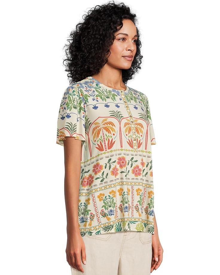 The Janie Favorite V-neck Puff Sleeve Tee- Emily Product Image