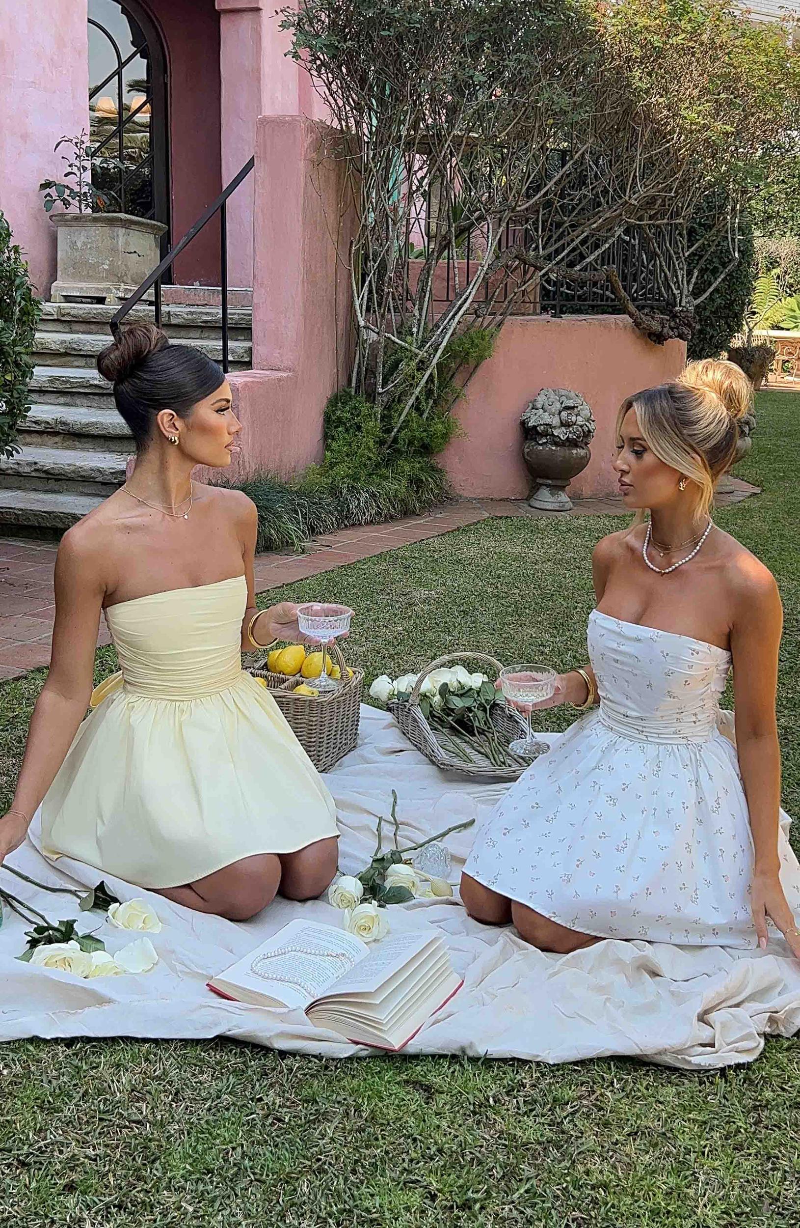 Katrina Mini Dress - Lemon Product Image