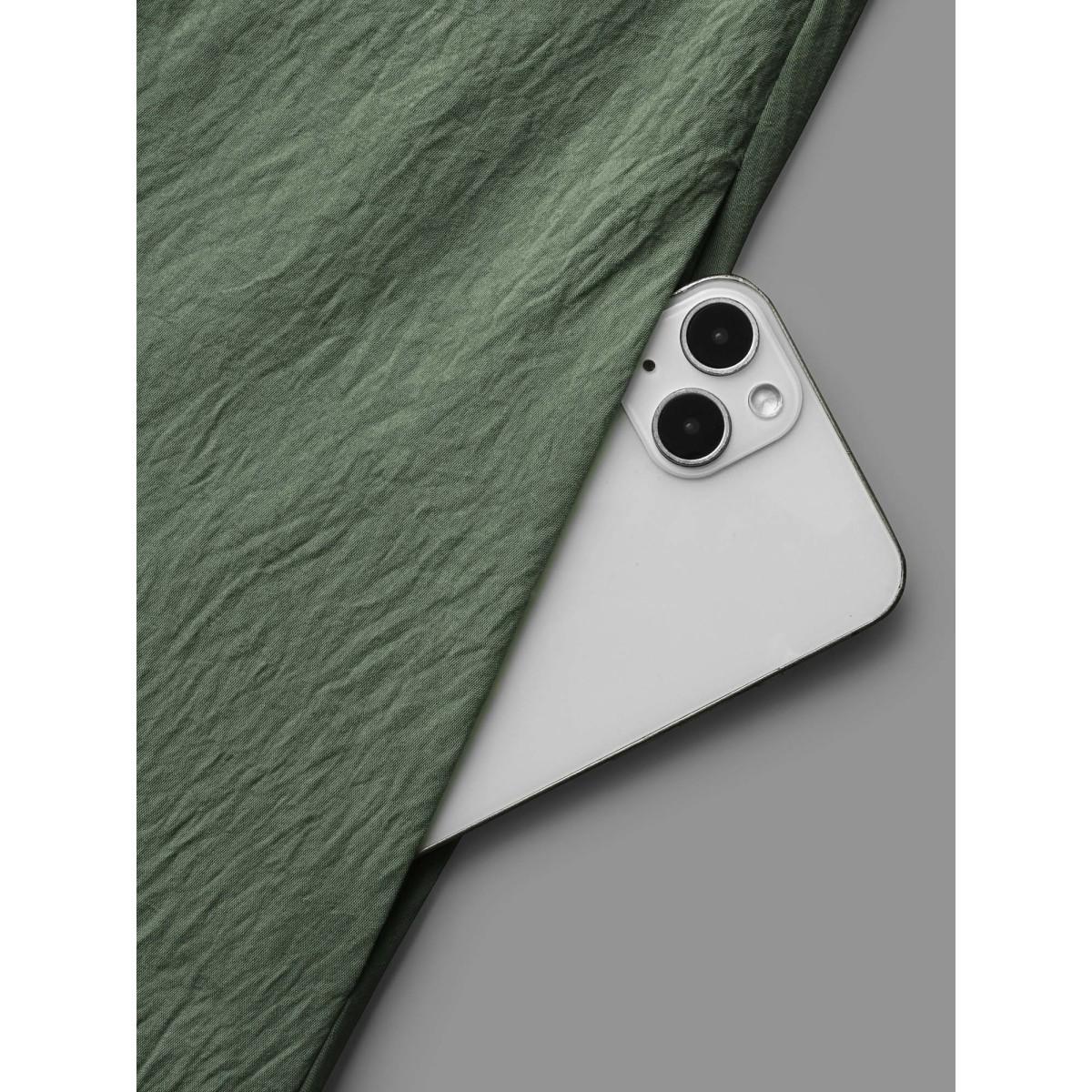 Plus Size Shirt Collar Tie-Waist Drop Dress Moss Women At the Office Tie knot Shirt collar Long Sleeve Curvy BloomChic 10/M Product Image