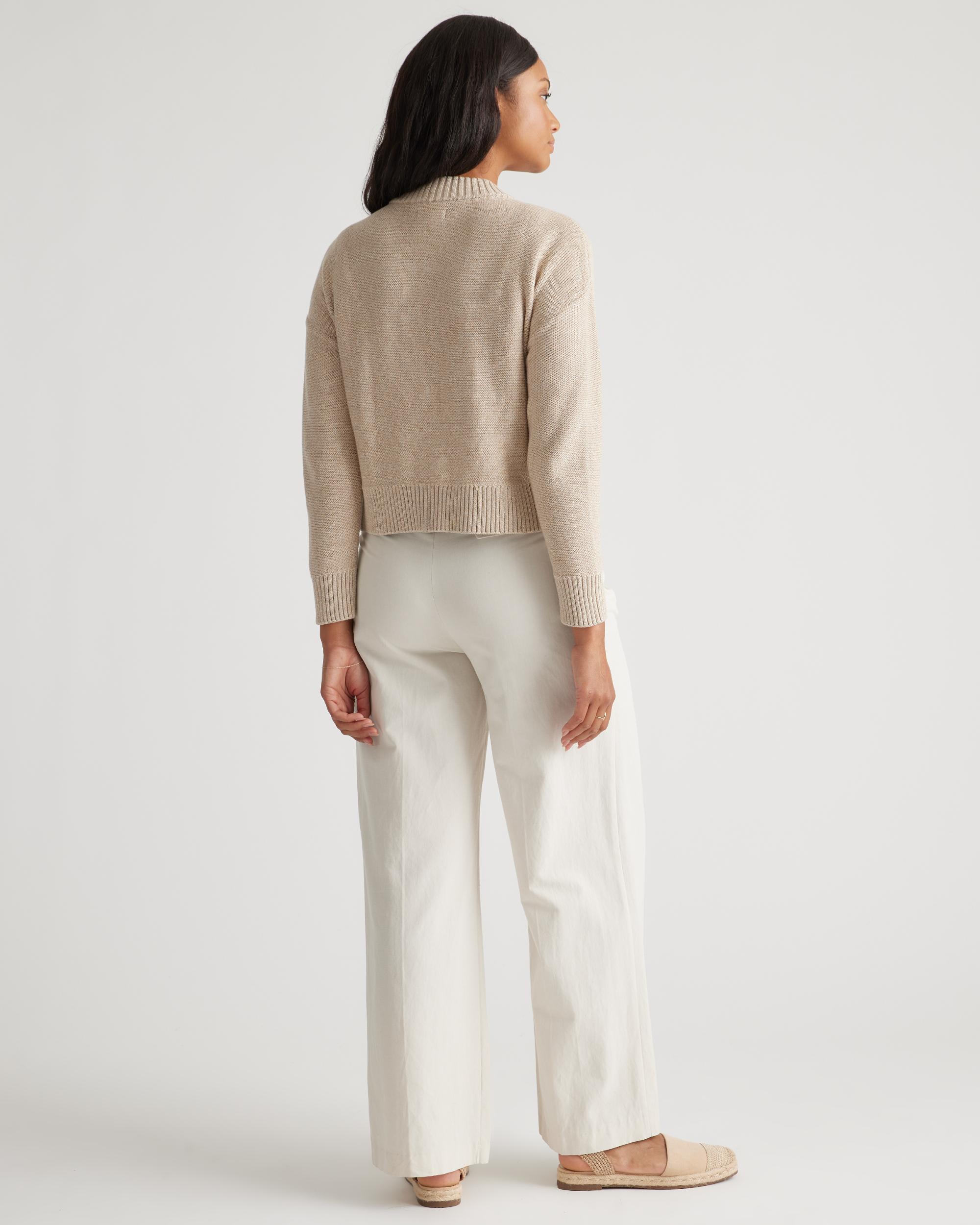Quince | Women's Cropped Cardigan Sweater Organic Cotton Product Image