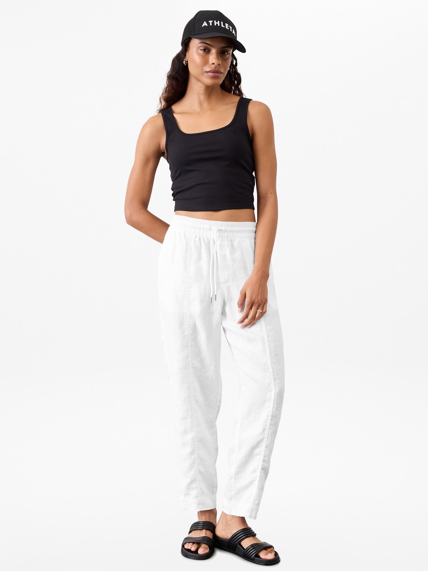 Retreat High Rise Linen Ankle Pant Product Image
