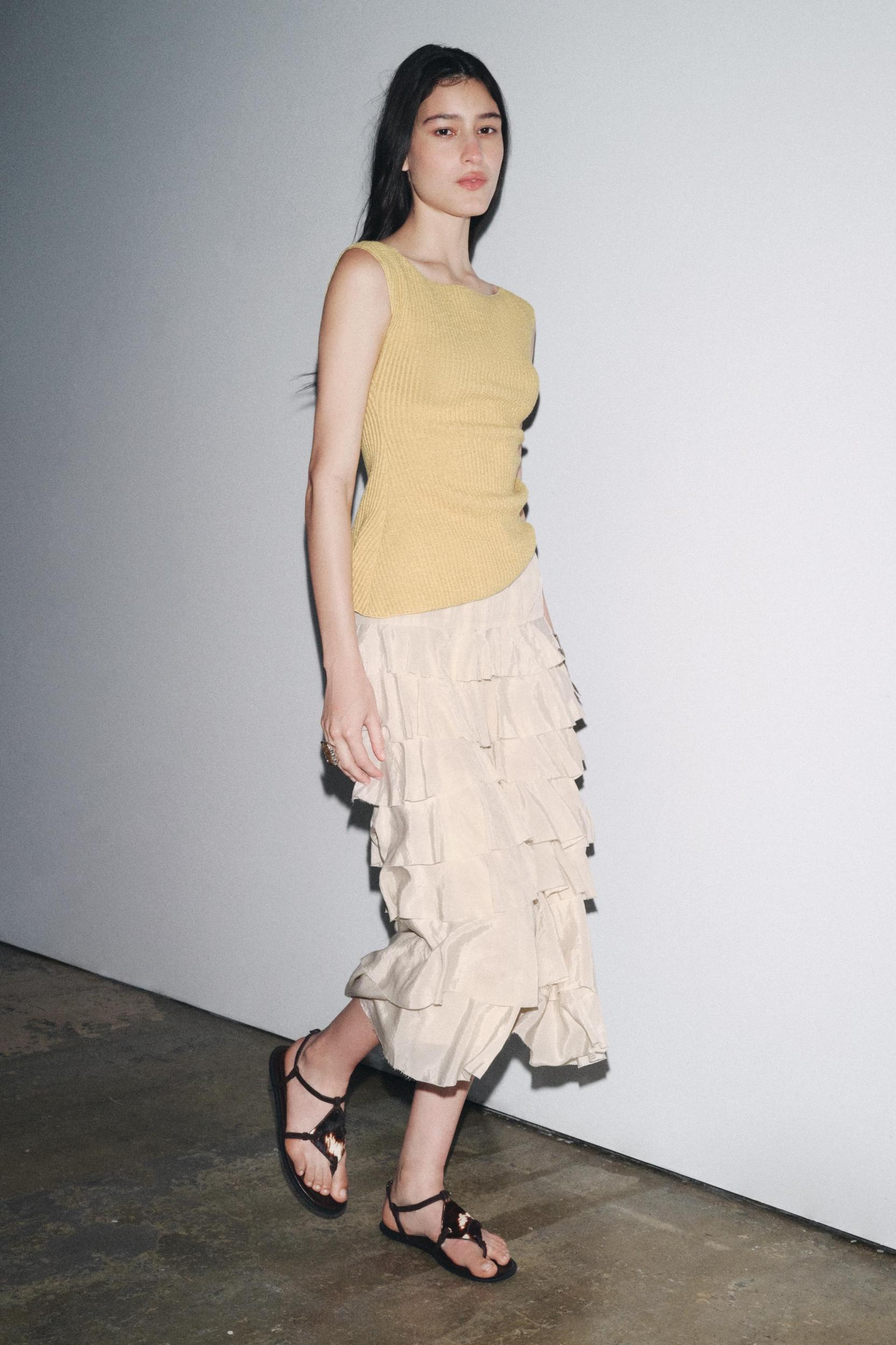 DRAPED TEXTURED TOP Product Image