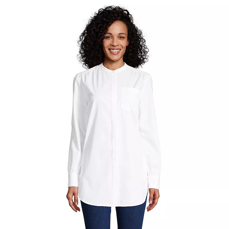 Petite Lands' End Poplin A-line Tunic Shirt, Women's,  Product Image