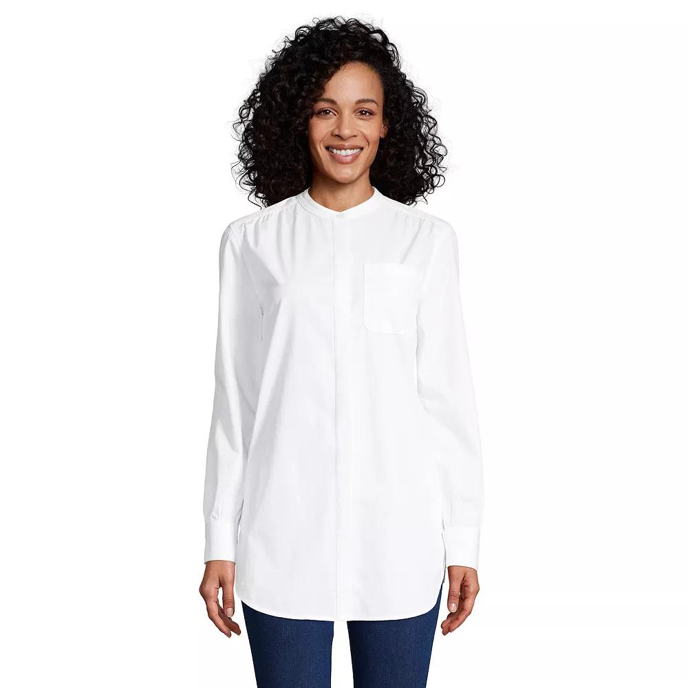Petite Lands' End Poplin A-line Tunic Shirt, Women's,  Product Image