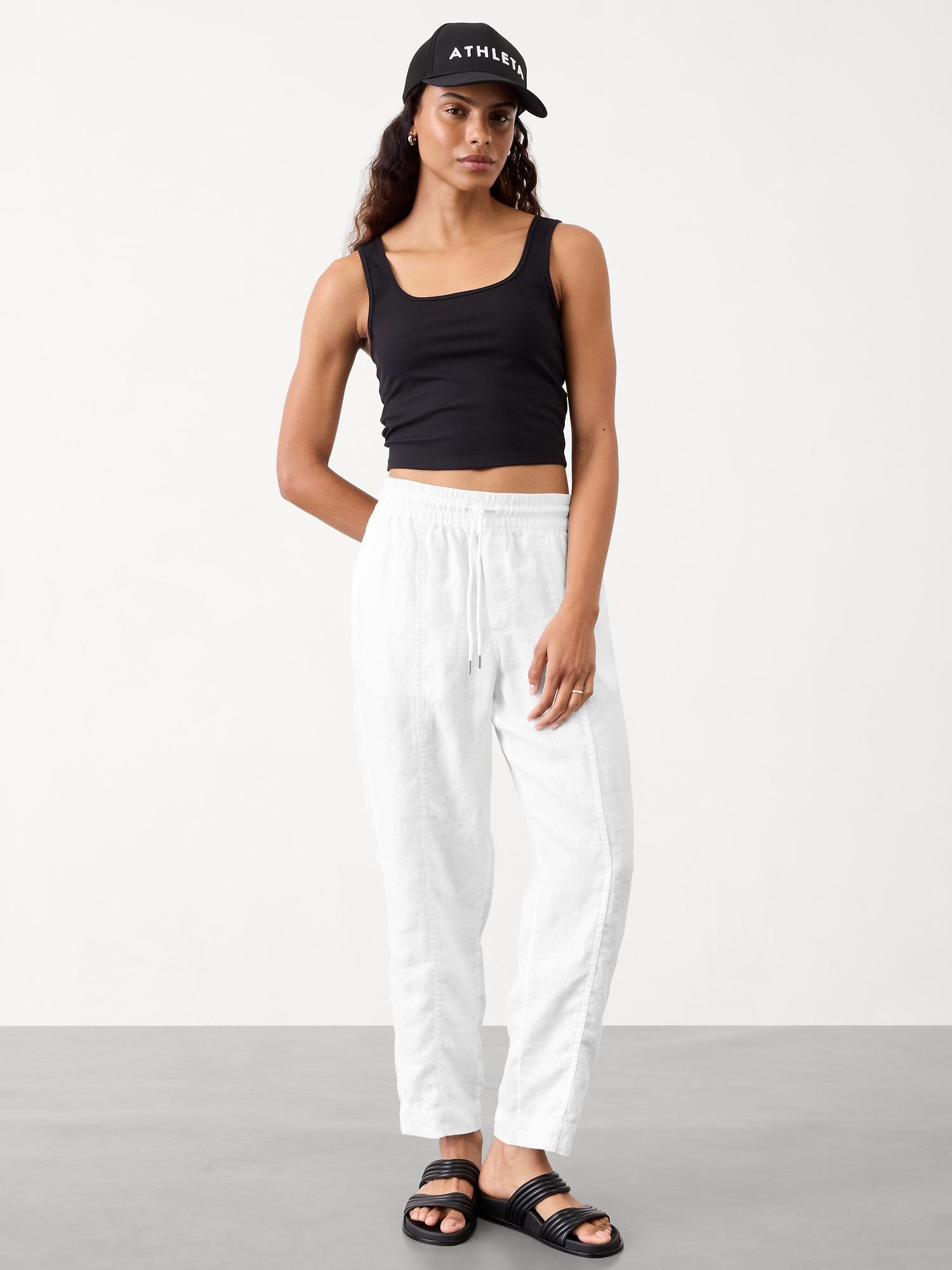 Retreat High Rise Linen Ankle Pant Product Image