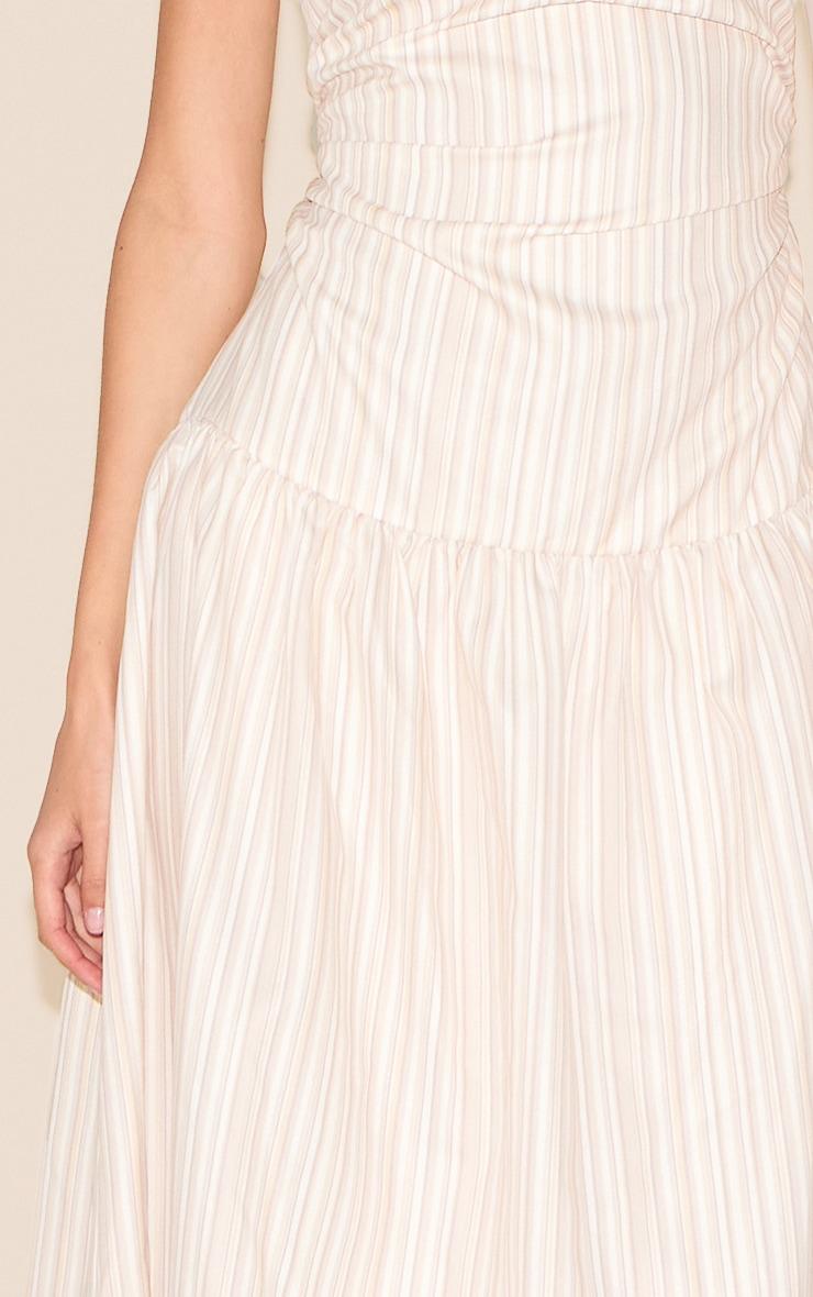 Stone Stripe Ruched Strappy Midaxi Dress Product Image