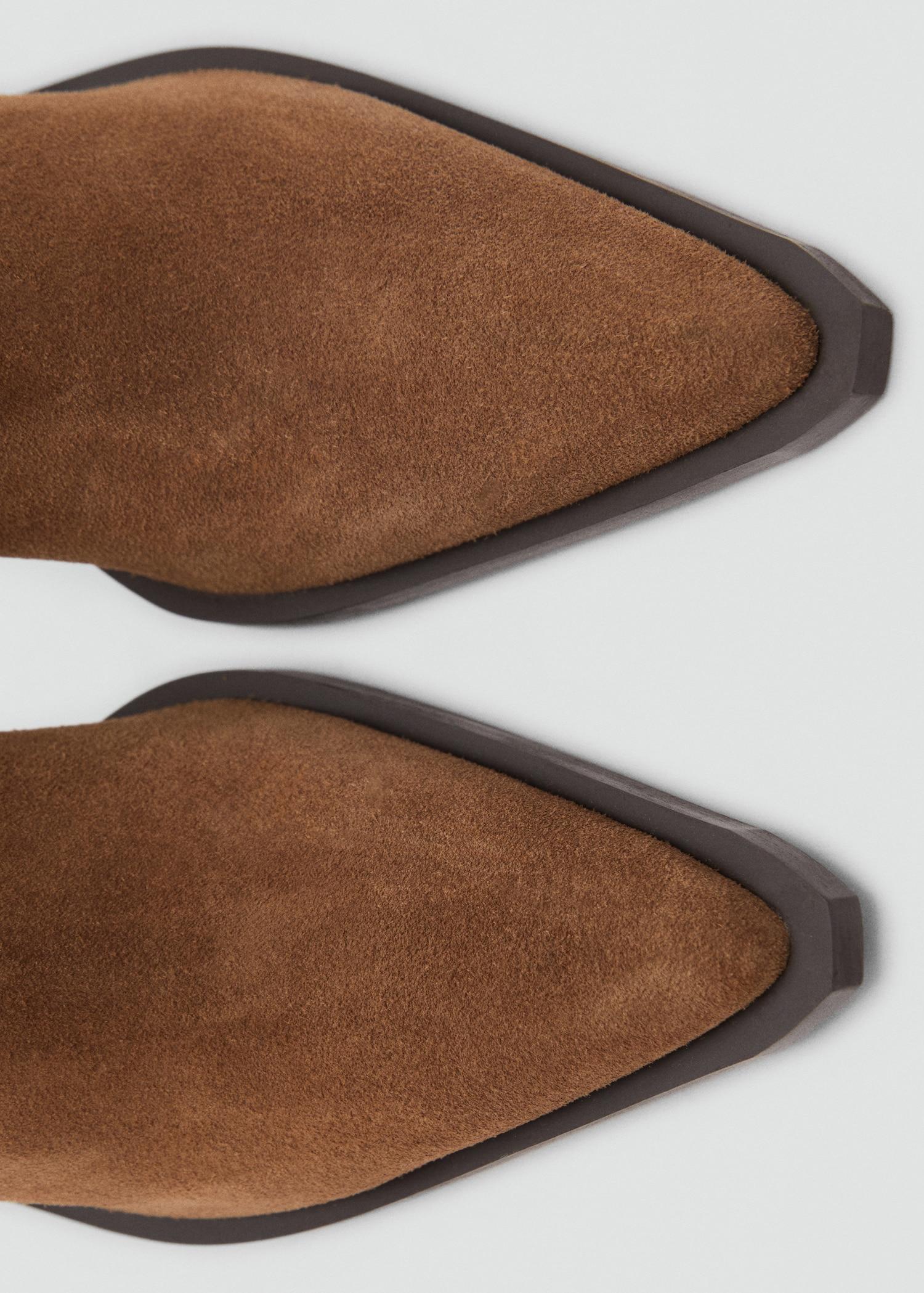 Heel suede ankle boot - Women | MANGO USA Product Image