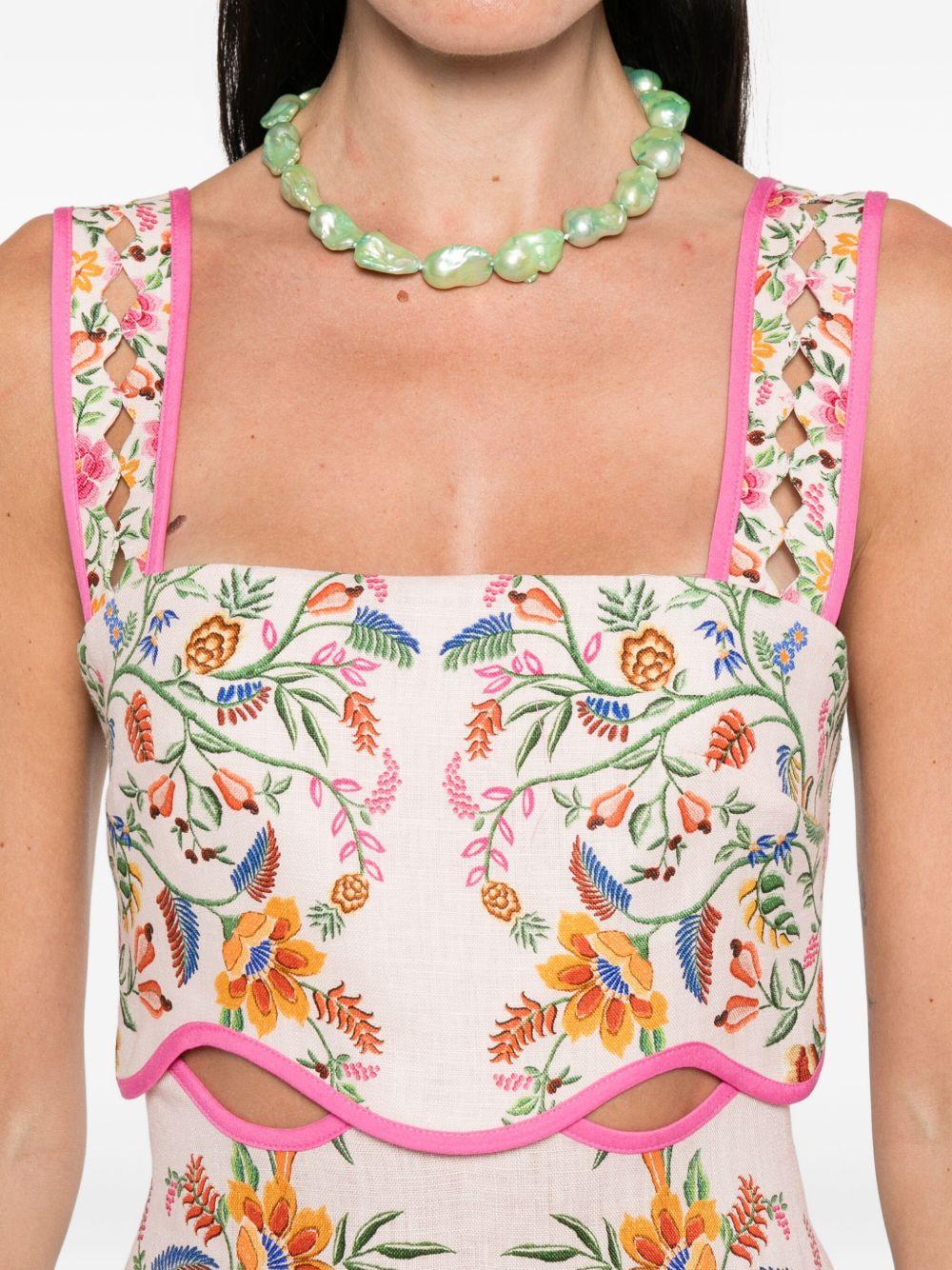 floral-embroidery mini dress Product Image