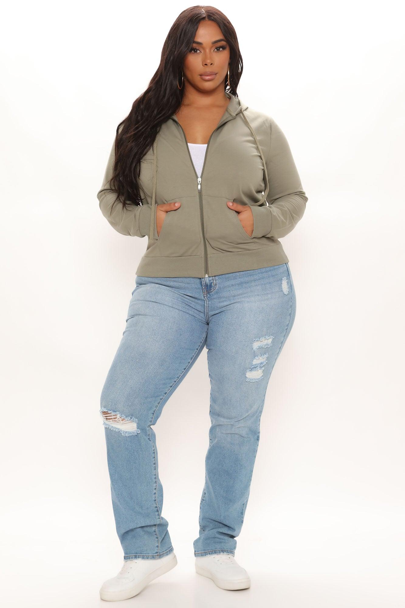 Latest And Greatest French Terry Zip Hoodie - Olive Product Image