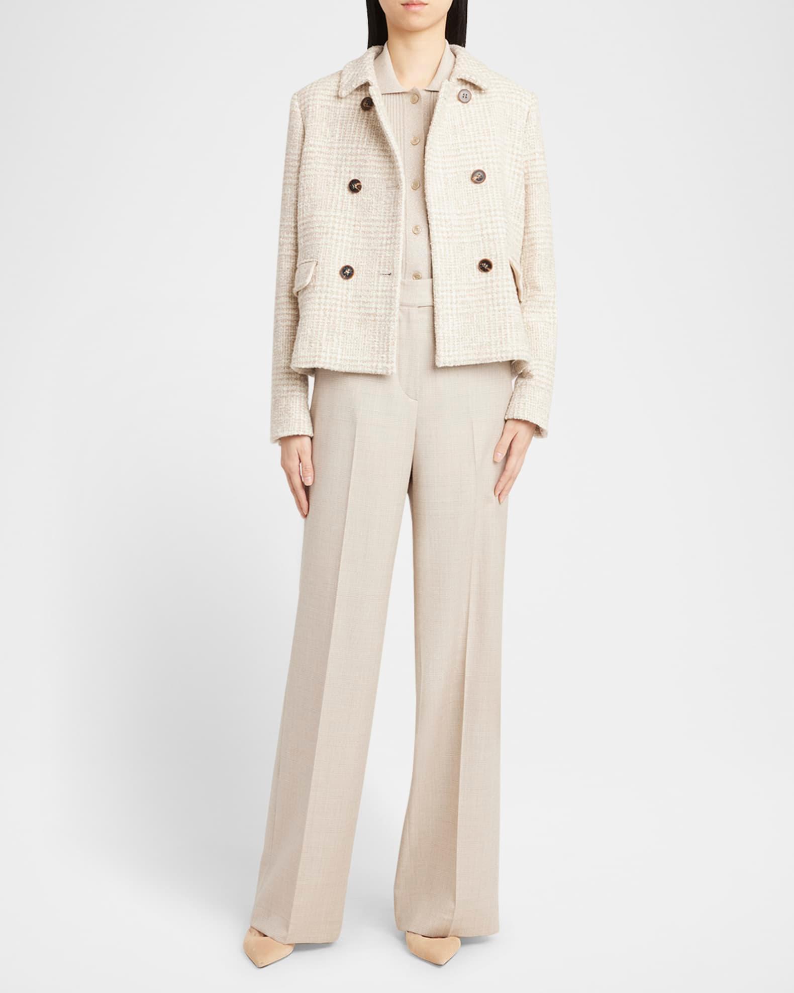 Metallic Ribbed Collared Cardigan Product Image