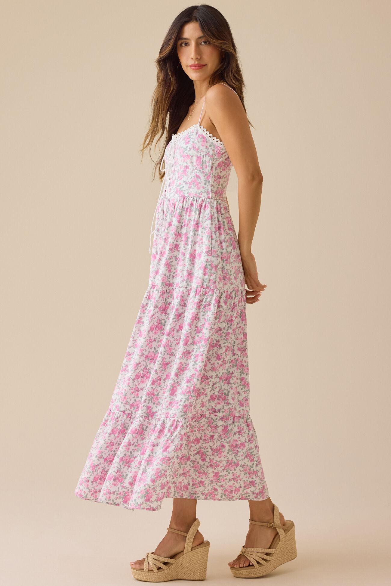 Emmi Lace Up Maxi Dress Product Image