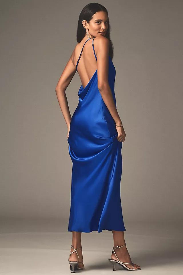 Shona Joy Tatum One-Shoulder Draped Cowl-Back Maxi Dress Product Image