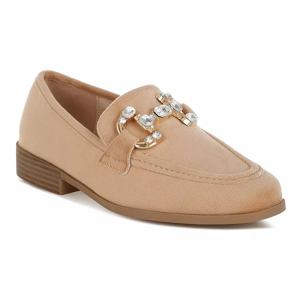 Rag & Co Maestro Women's Chain Detail Loafers, Size: 10, Beige Product Image