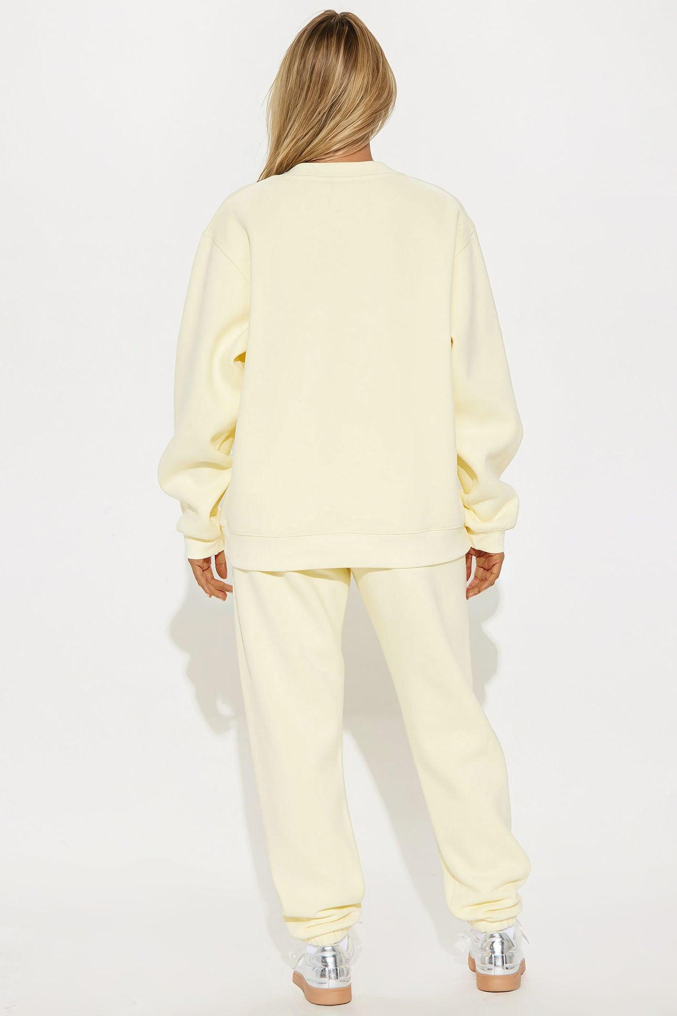 C’est La Vie Sweatpant Set - Yellow Product Image