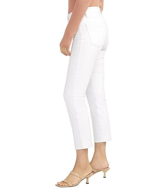 Silver Jeans Co. Isbister High Rise Power Stretch Ankle Solid Straight Leg Jeans Product Image
