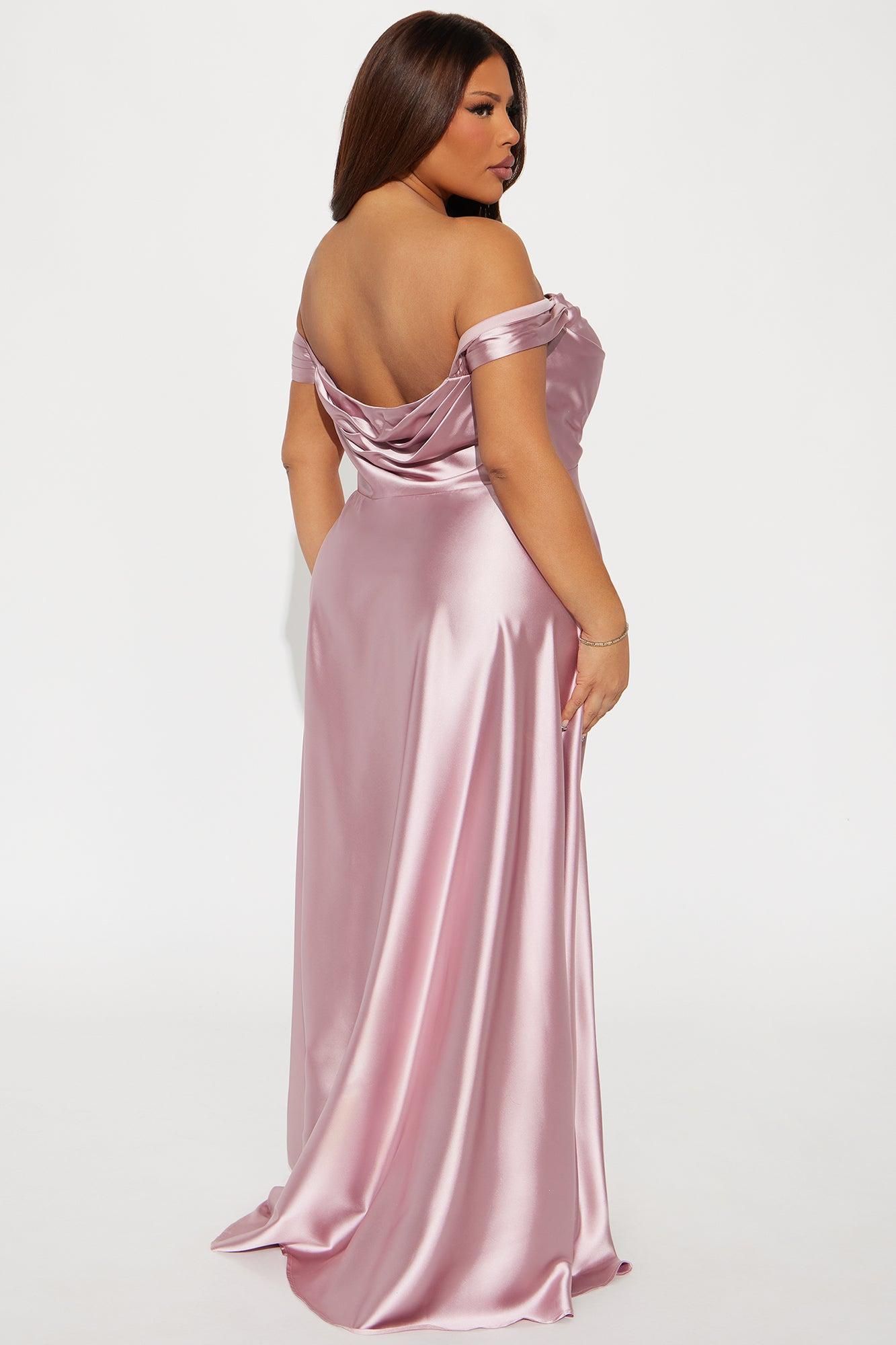 Rosalee Satin Gown - Mauve Product Image