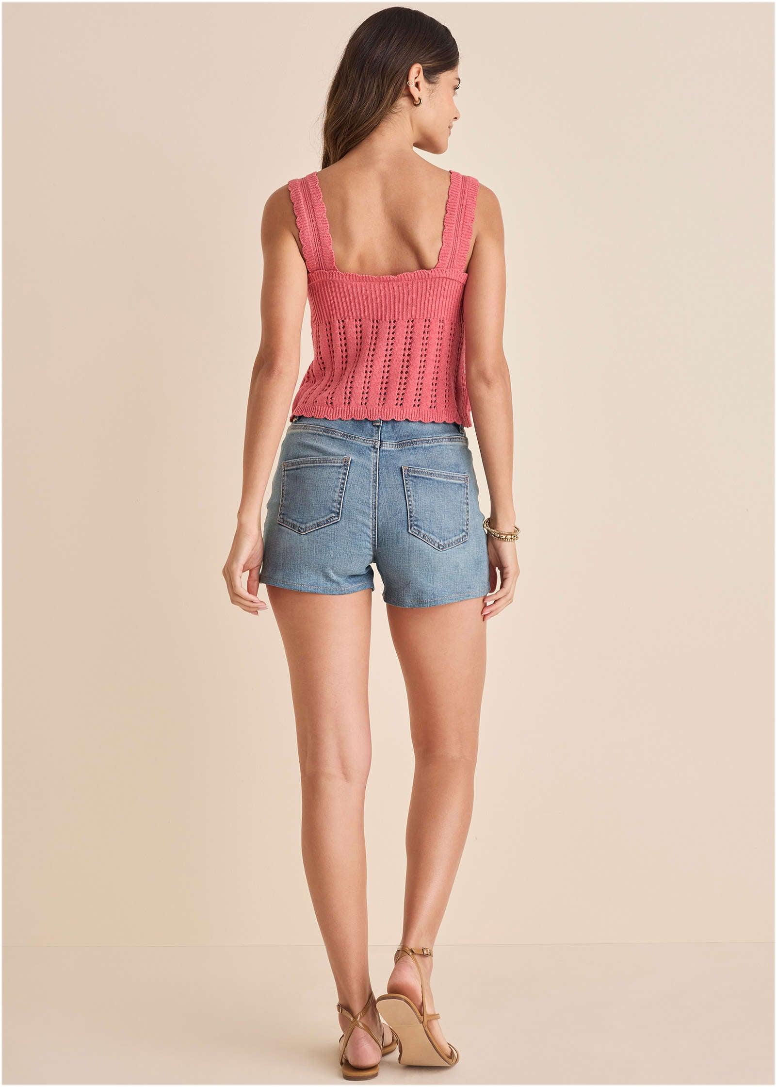 Pointelle Tank - Paradise Pink Product Image