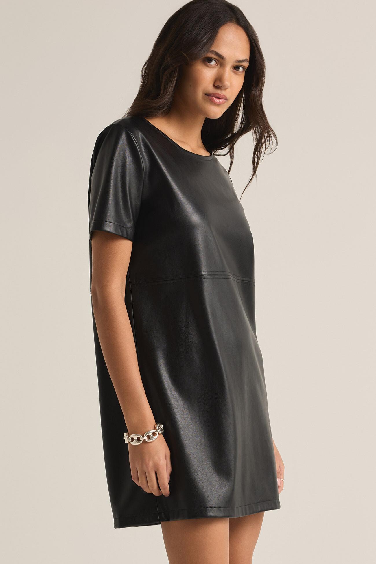 London Faux Leather Dress Product Image
