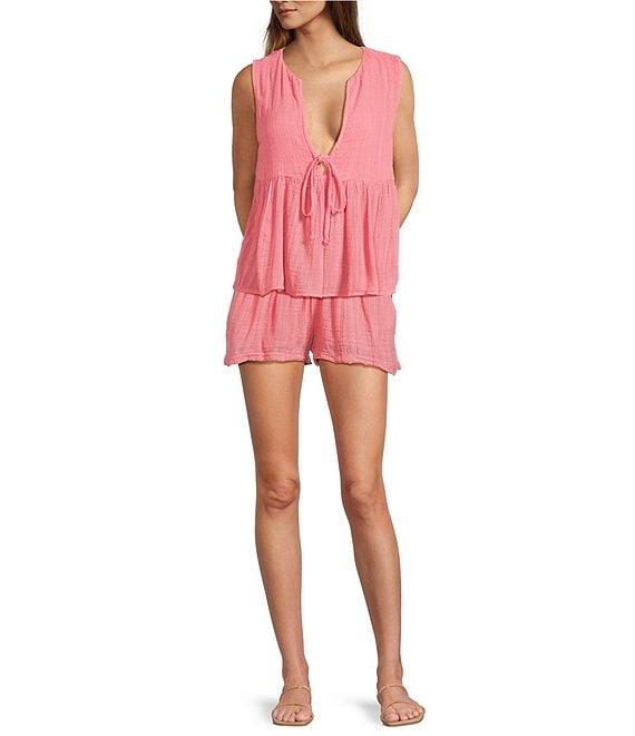 ELAN Cotton Blend Coordinating Smock Waist Shorts Product Image