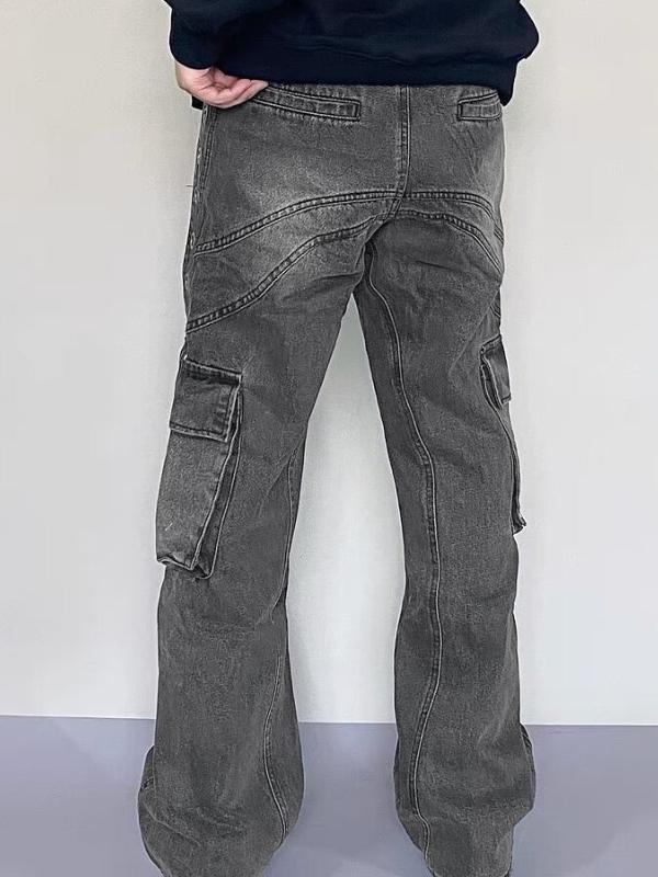 Men's Multi Pocket Eyelet Cargo Jeans Product Image