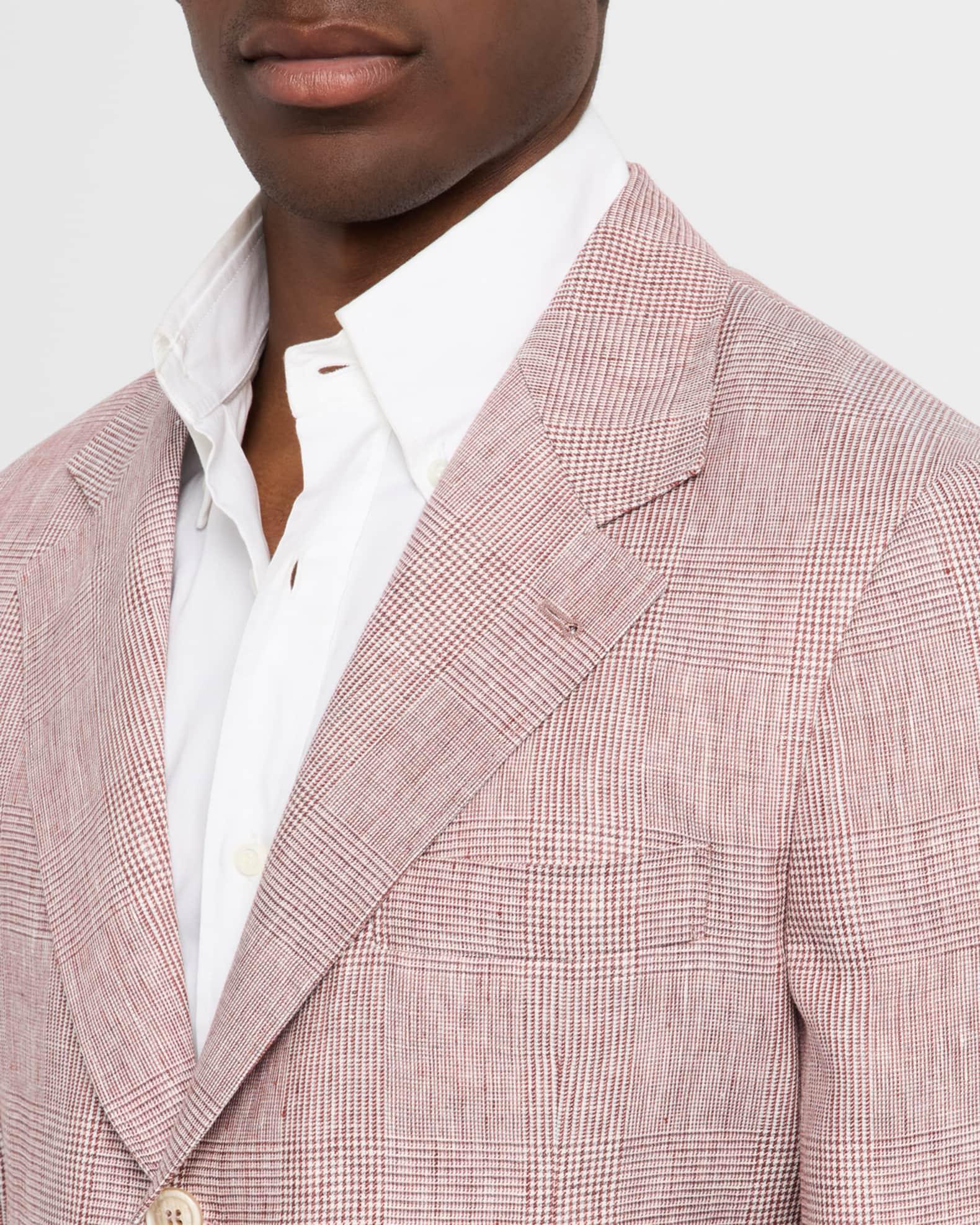 Men's Linen Glen Plaid Two-Piece Suit Product Image