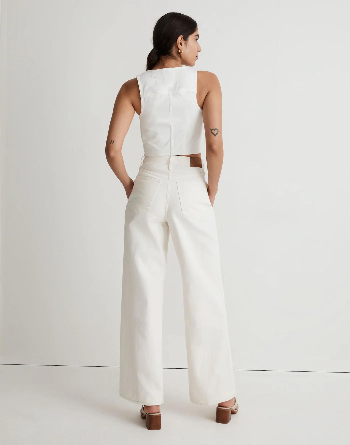 Superwide-Leg Jeans in Vintage Canvas: Button-Fly Edition Product Image