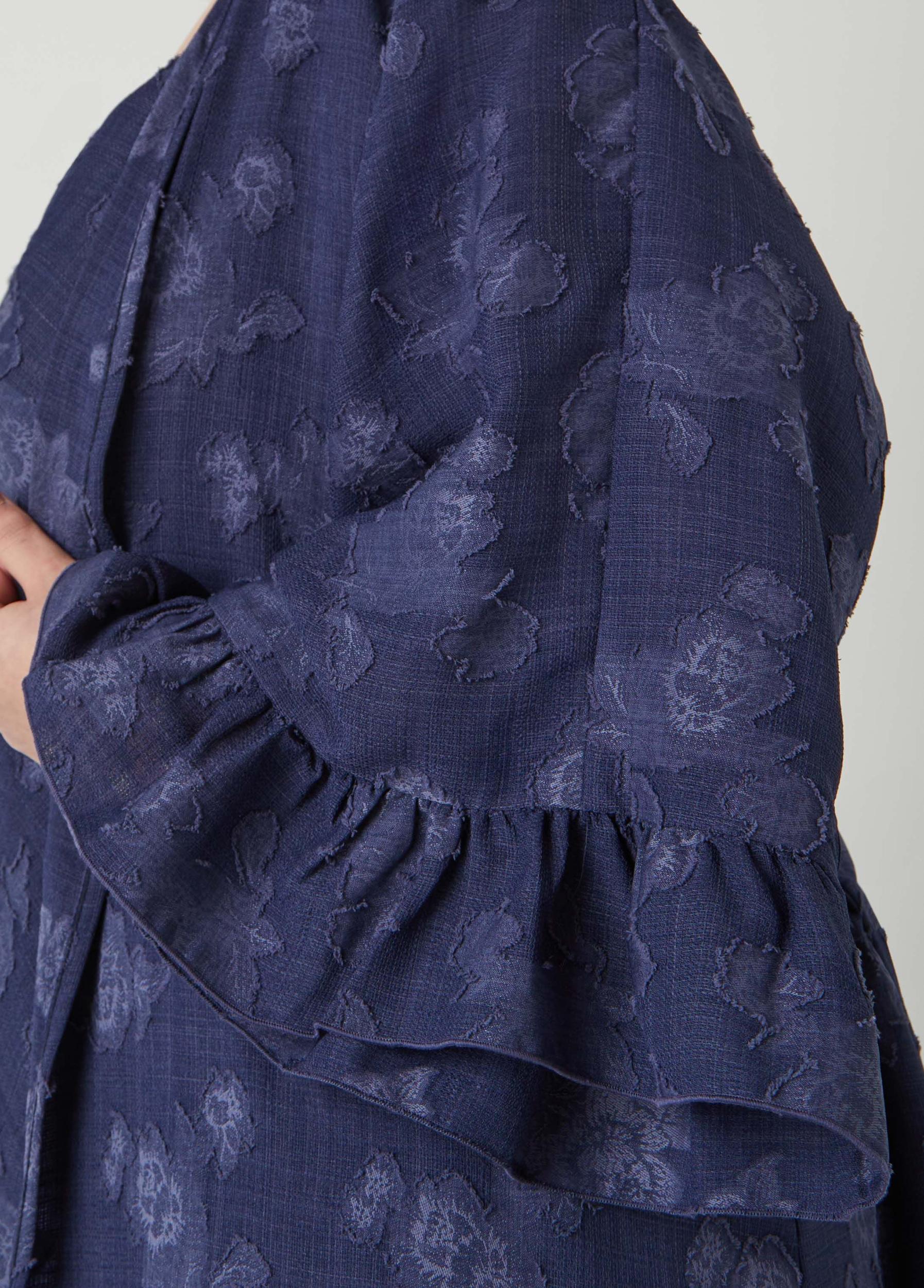 Textured Floral Duster Product Image