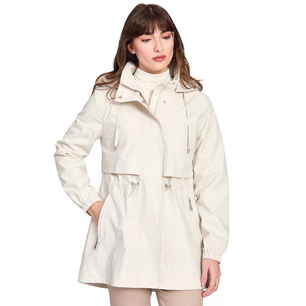 Women's Nine West Removable Hood Fashion Anorak Jacket, Size: Large, Ivory Product Image