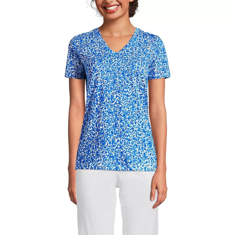 Women's Lands' End Relaxed-Fit Supima Cotton V-Neck Tee,  Product Image