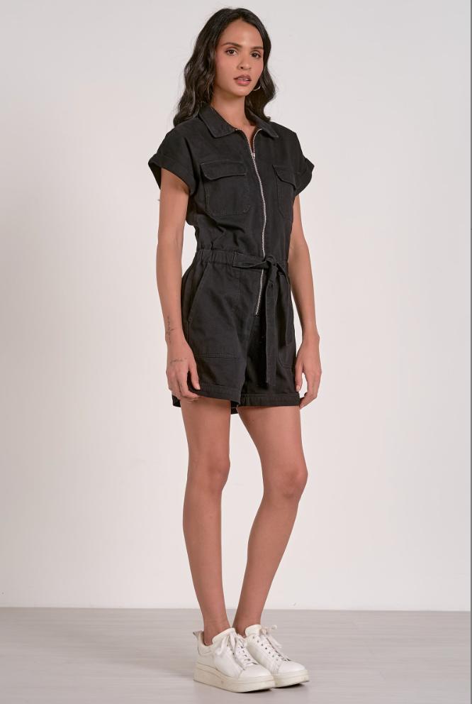 Belted Romper Product Image