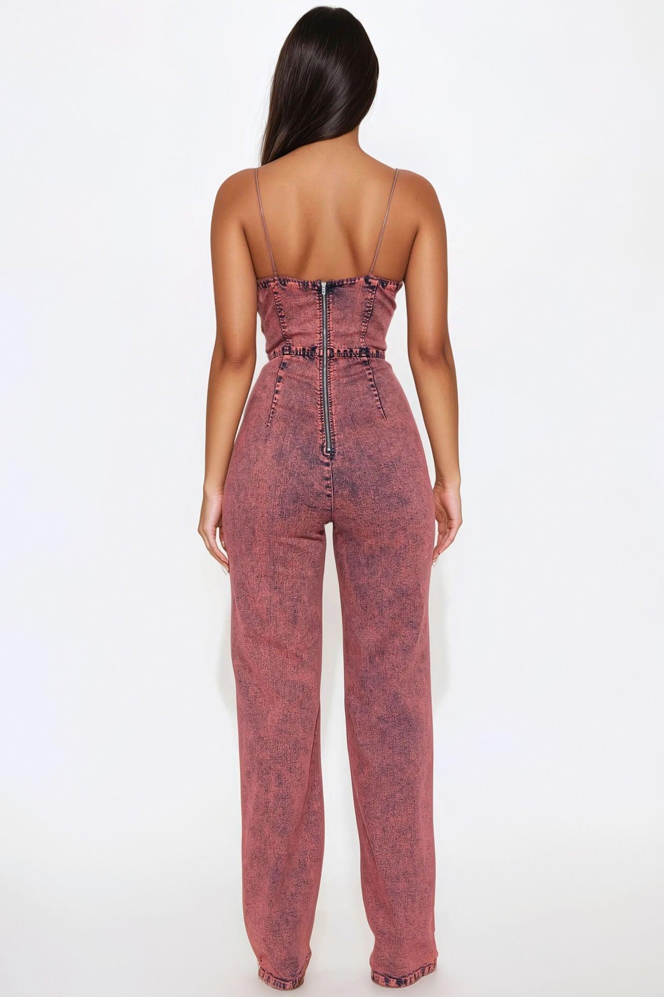 Lost In Wonder Jumpsuit - Pink Product Image