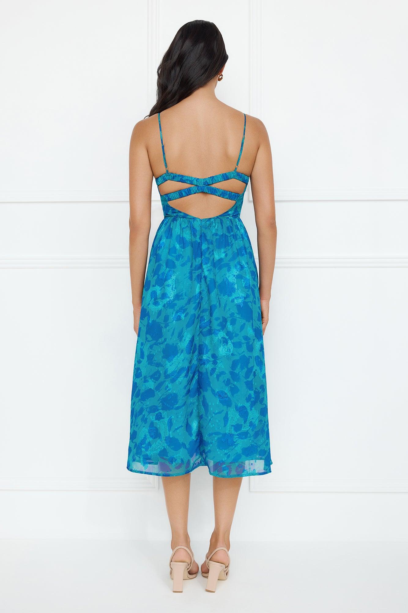 Fresh Nectar Midi Dress Blue Product Image