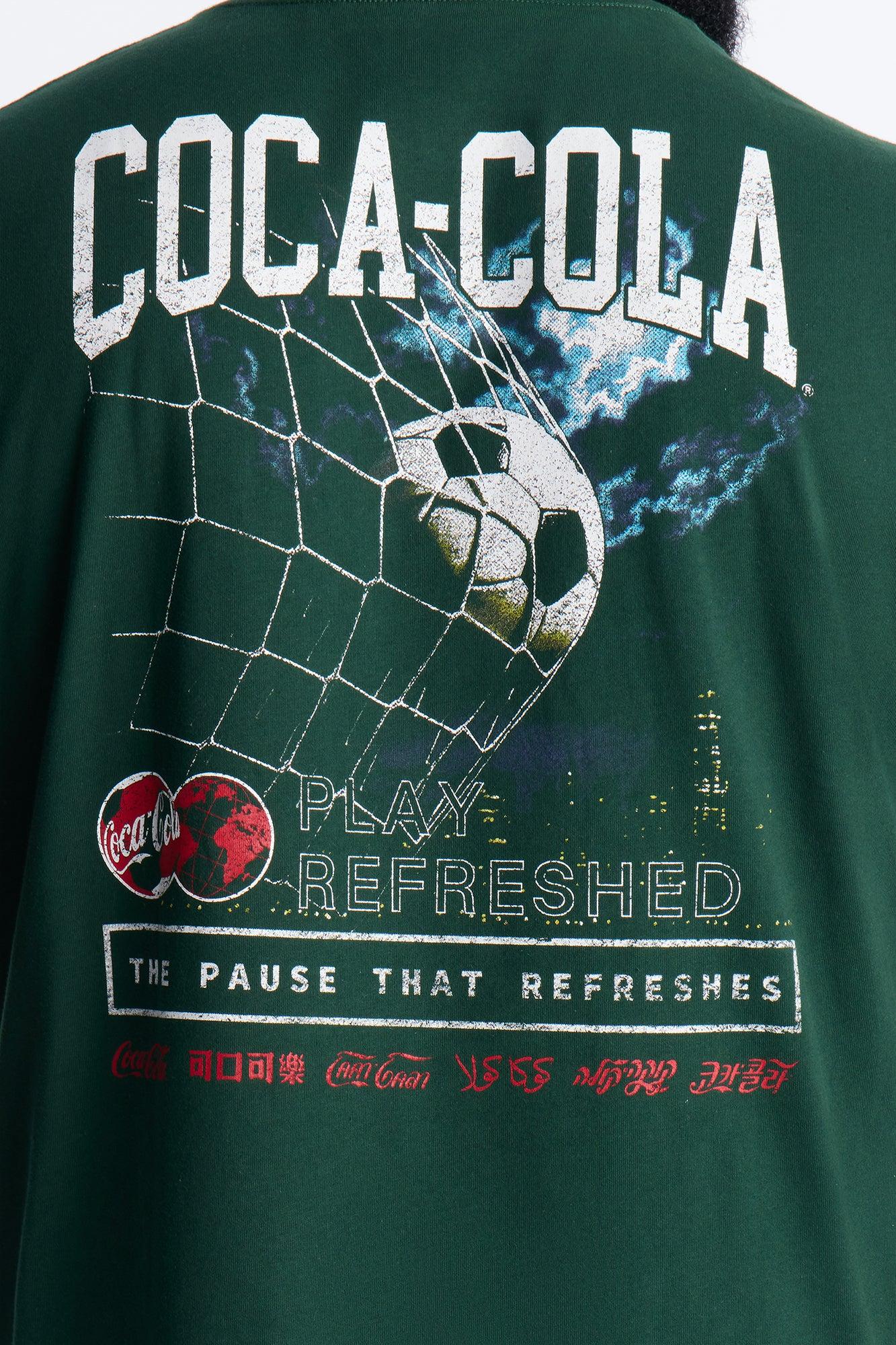 Coca Cola Soccer Heavy Weight Short Sleeve Tee - Green Male Product Image