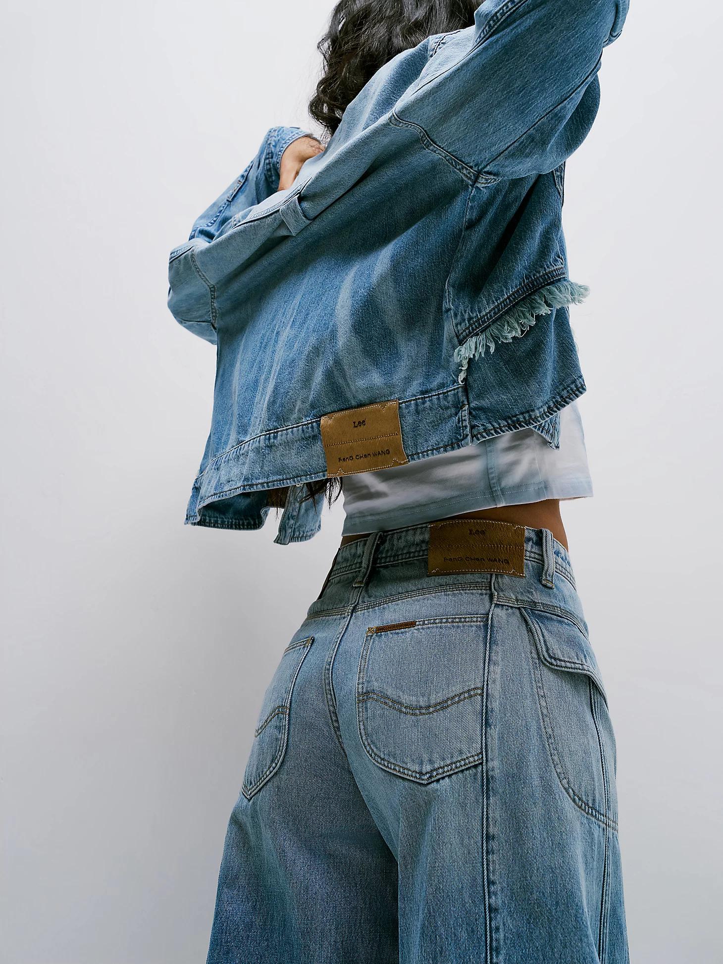 Women's Lee® x Feng Chen Wang Denim Peplum Shirt | Women's Tops & Tees | Lee® Product Image