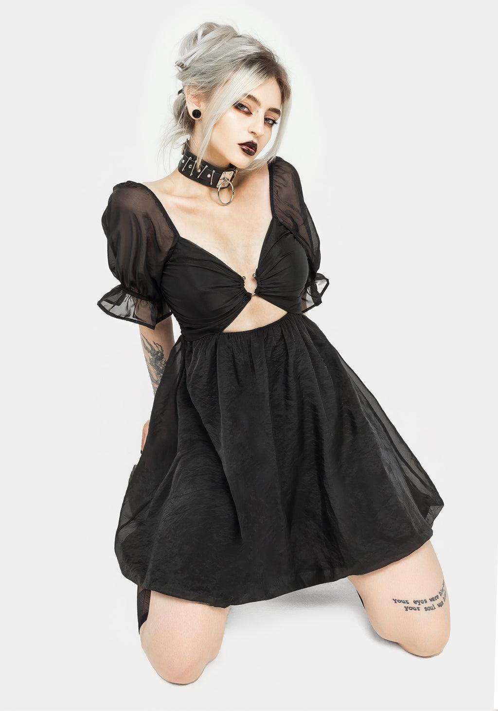 Tiffany Organza Puff Mini Dress Product Image