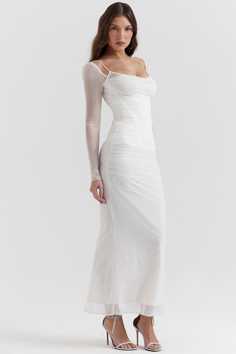 Katarina  white maxi dress Product Image