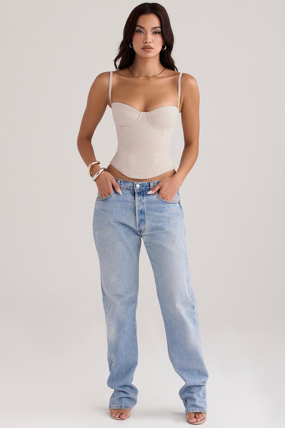 Shanna  oyster underwired corset Product Image