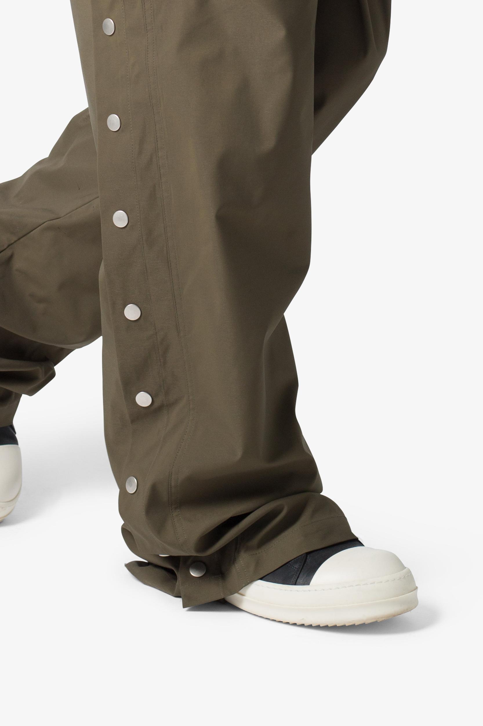 Side Snap Nylon Pants - Olive Product Image