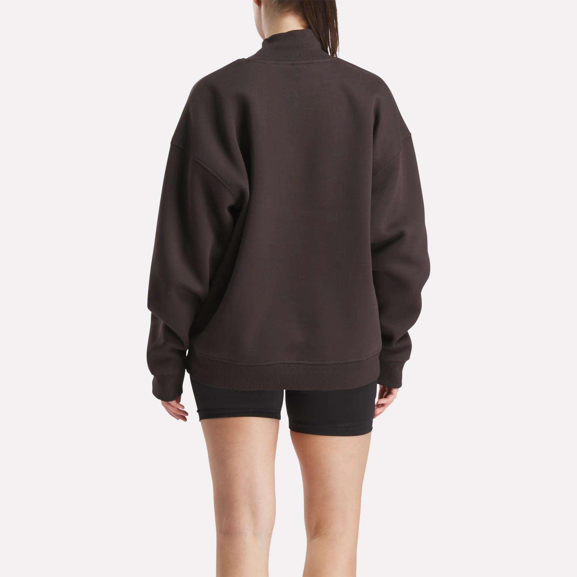Women's Longline Roll Neck Sweatshirt Female Product Image