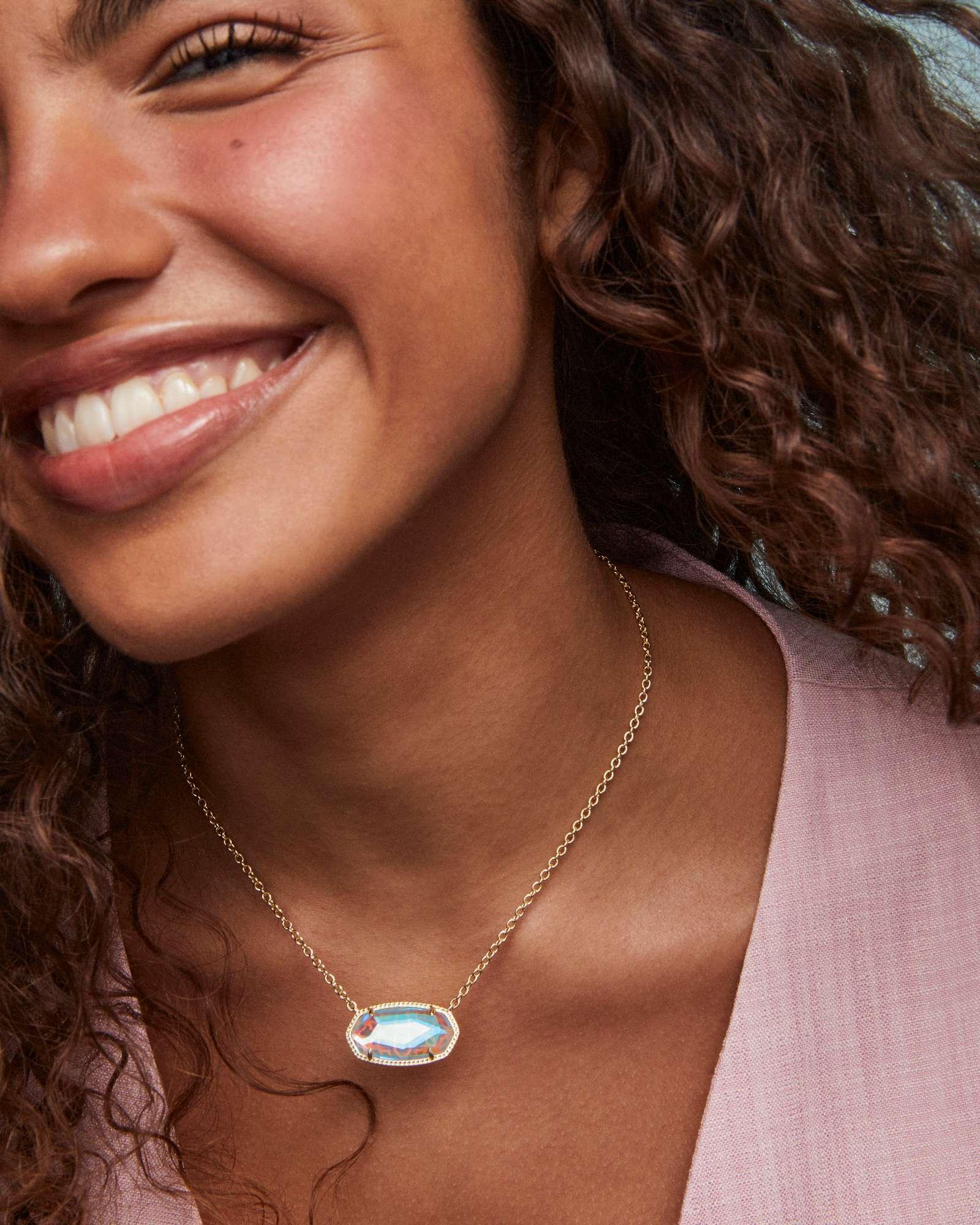 Elisa Gold Statement Short Pendant Necklace Product Image