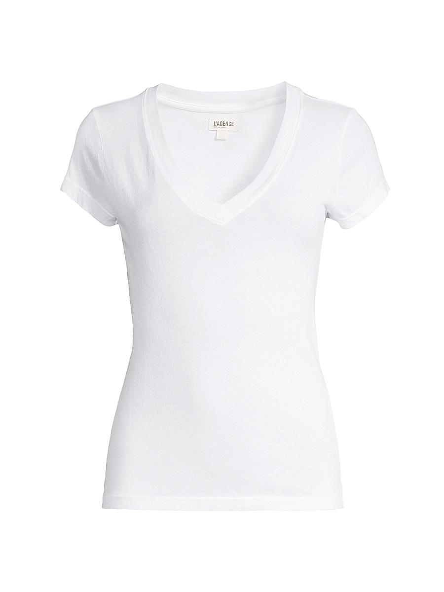 Womens Becca V-Neck Cotton Tee Product Image