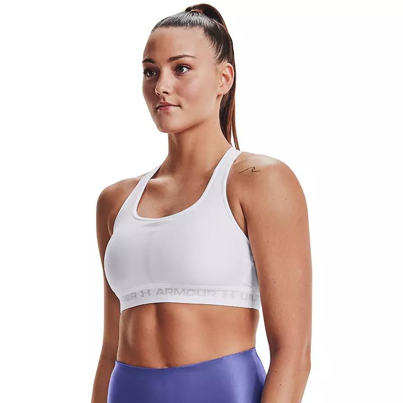 Under Armour Crossback 2.0 Medium-Impact Sports Bra, Women's, Size: XL, White Product Image