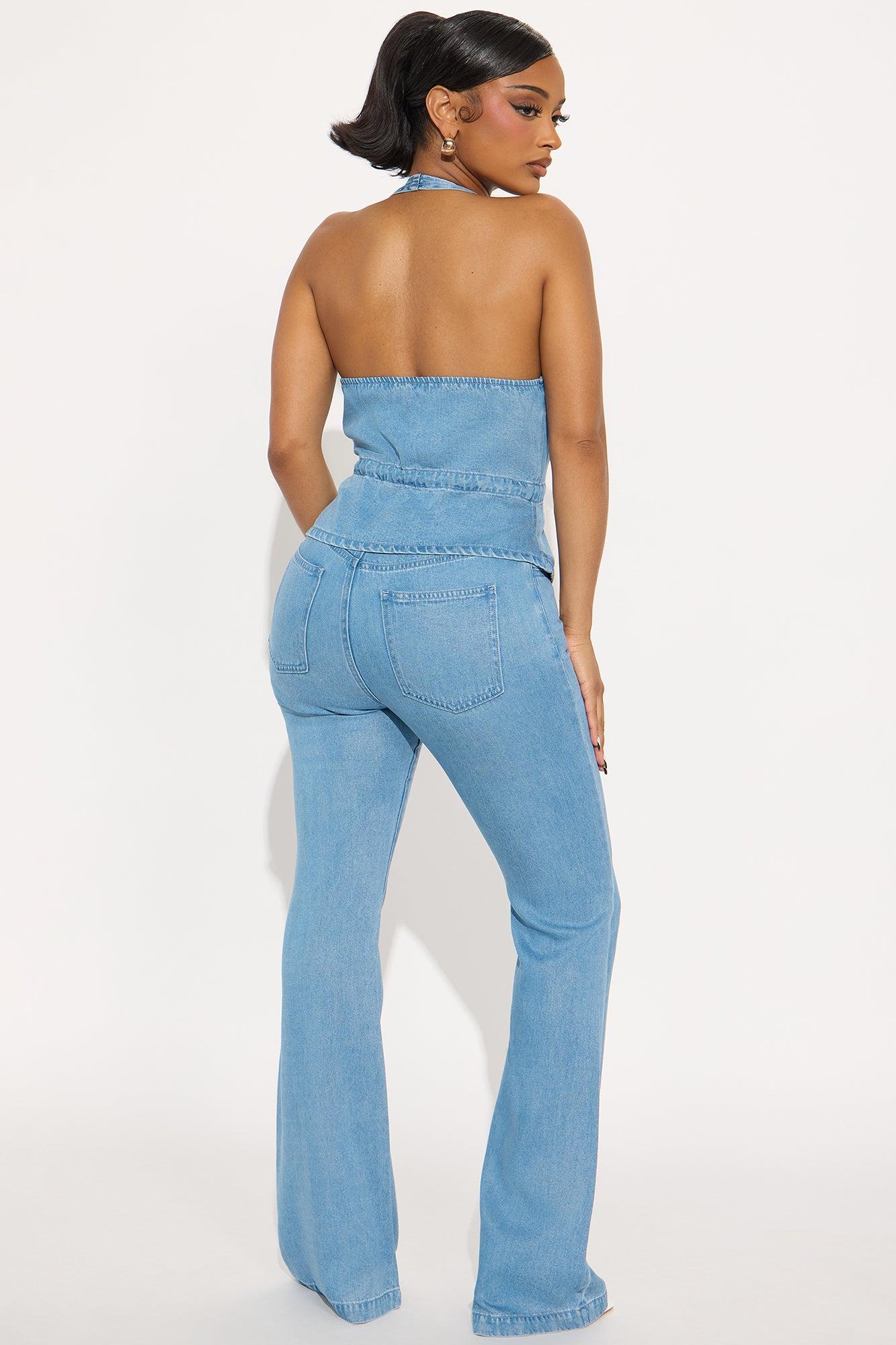 Jolene Flare Pant Set - Medium Wash Female Product Image