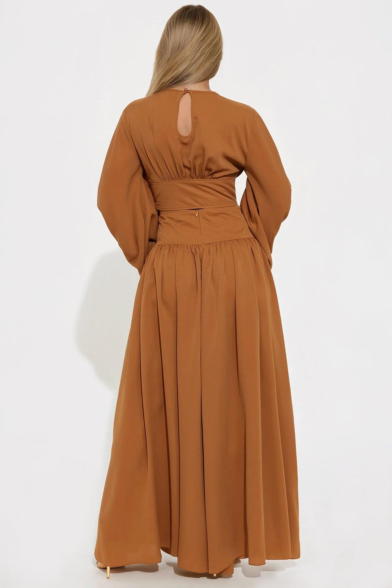 Ms. Perfection Maxi Skirt Set - Camel Product Image