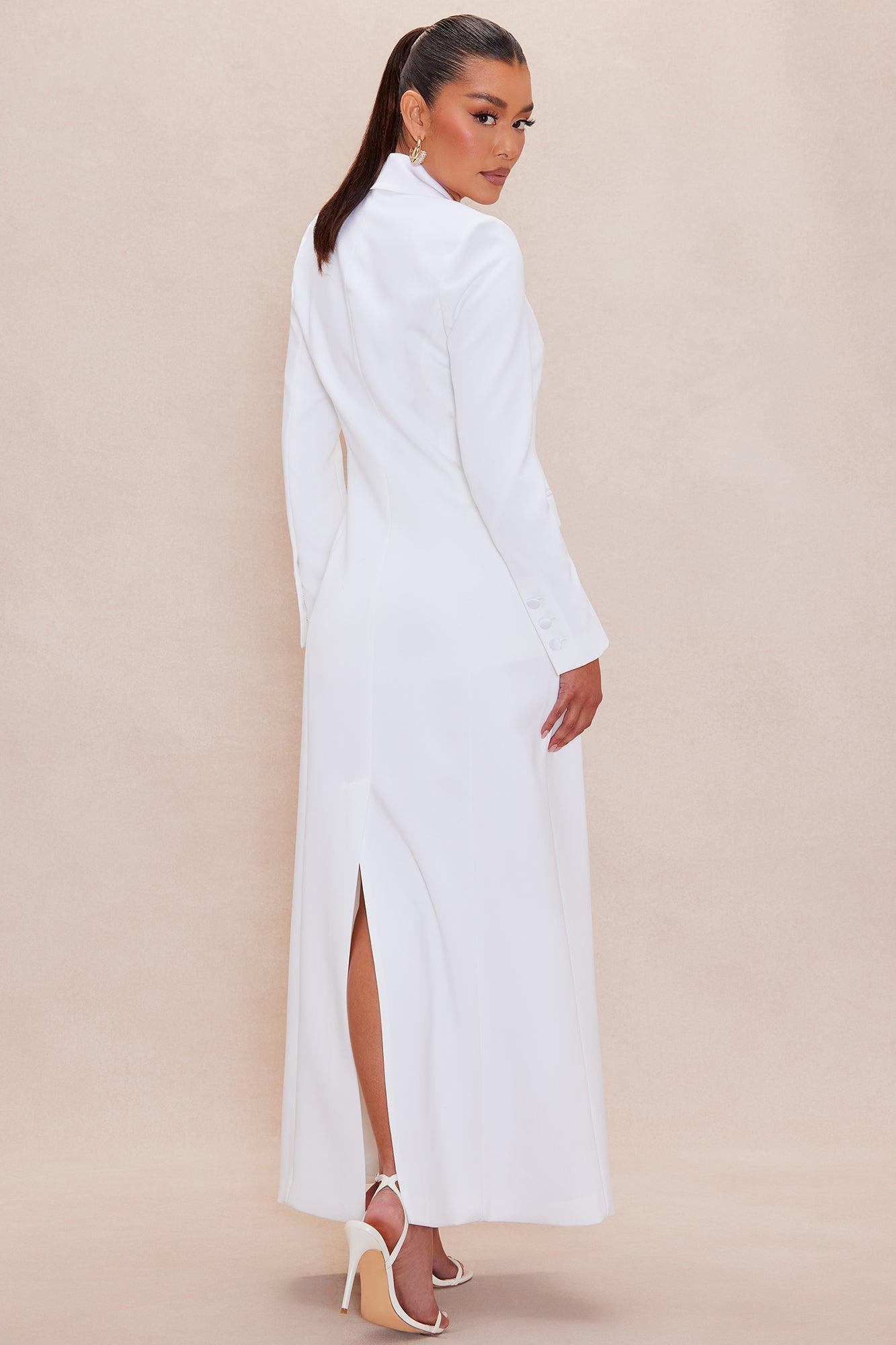Margo Maxi Blazer Short Suit Set - White Female Product Image