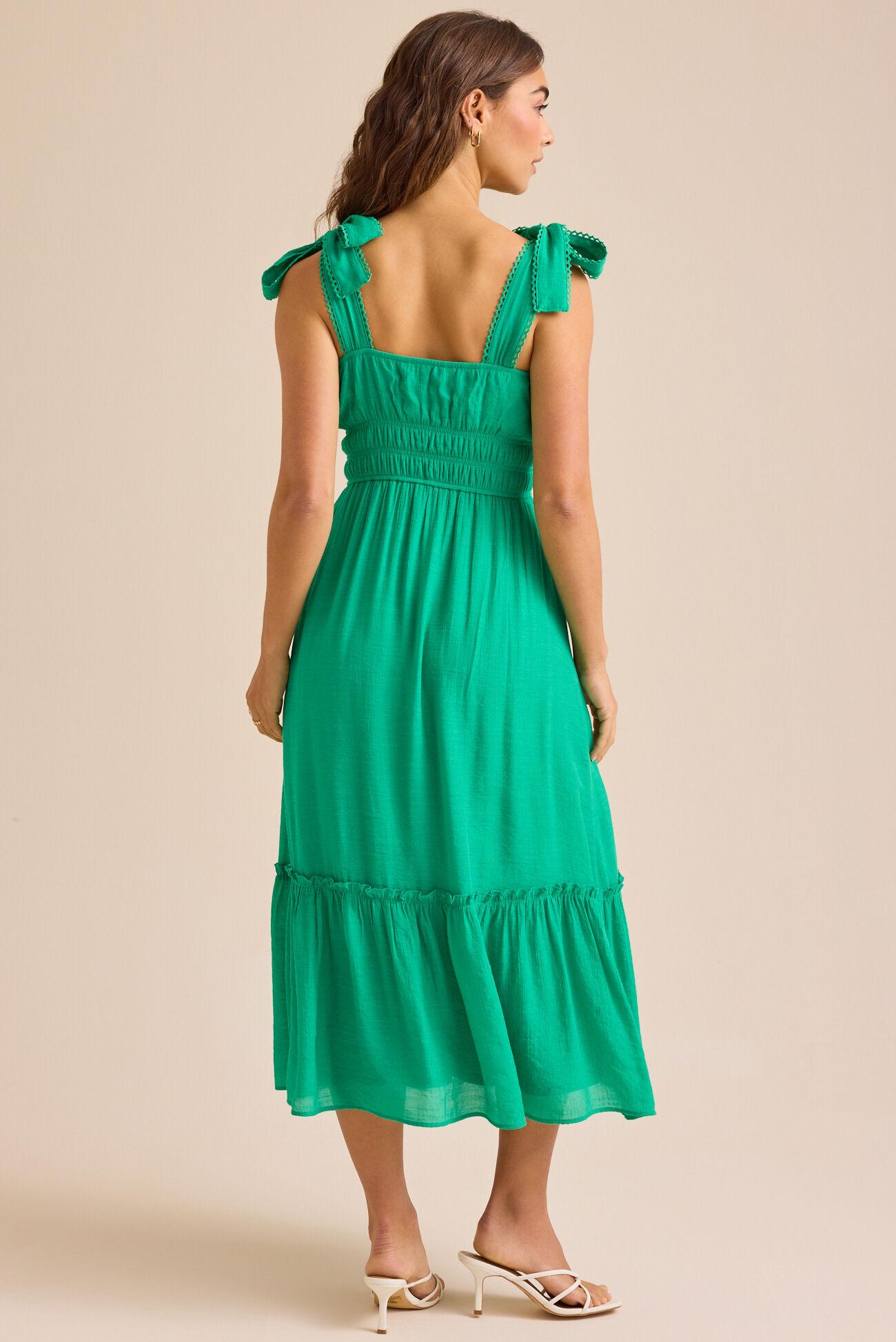 Jaida Tiered Midi Dress Product Image