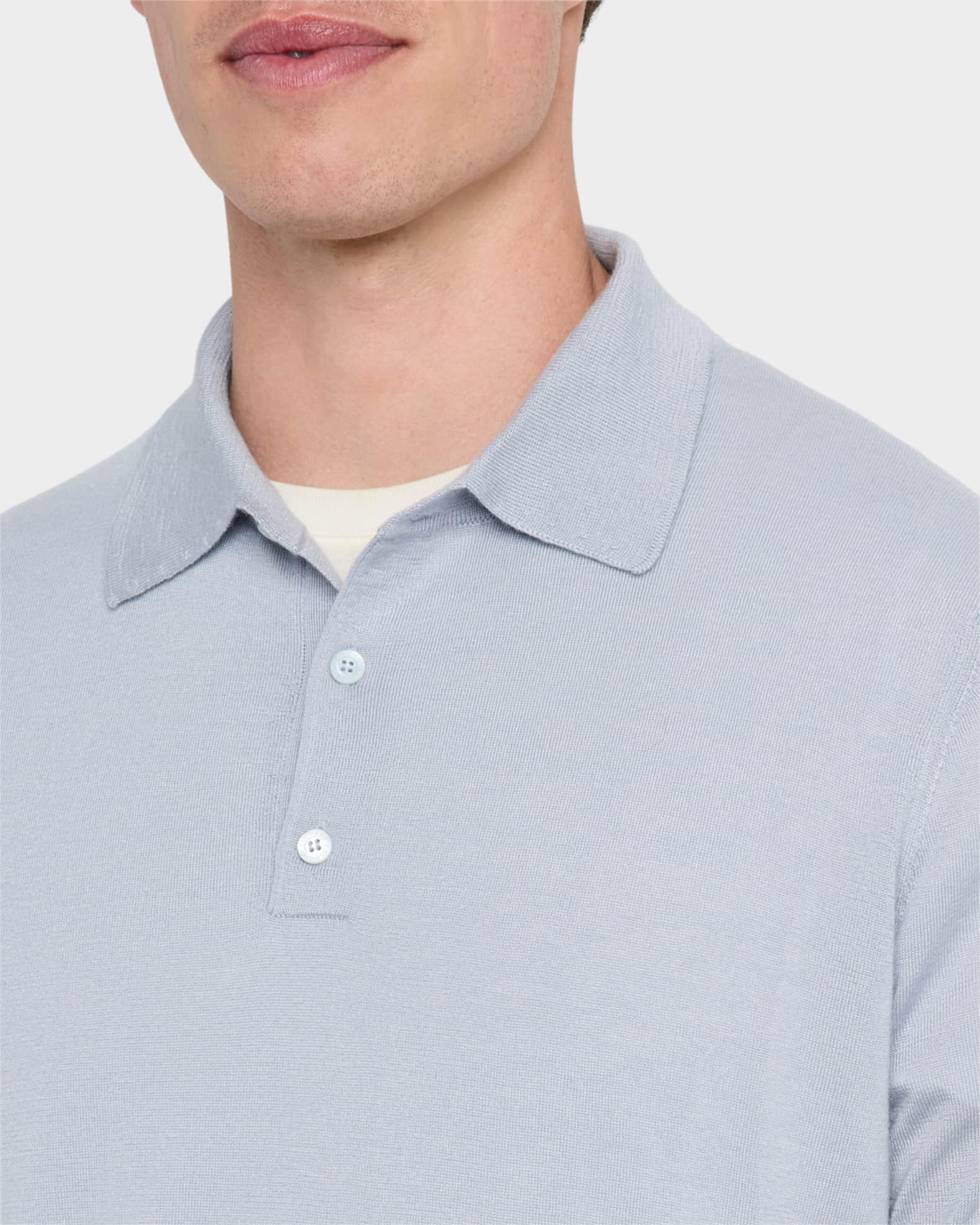 Men's Cashmere and Silk Short-Sleeve Polo Sweater Product Image